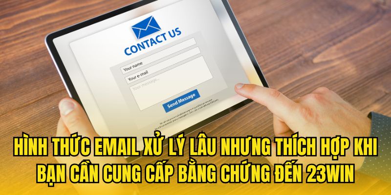 Liên hệ 23WIN bằng email